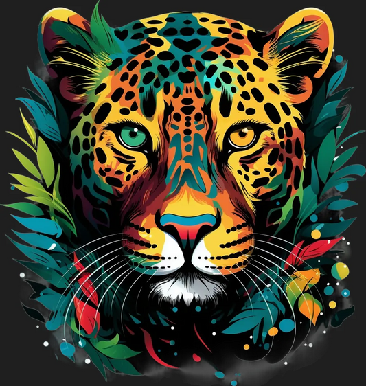 Jungle Jaguar - DTF Ready to Press - Heat Press Transfer