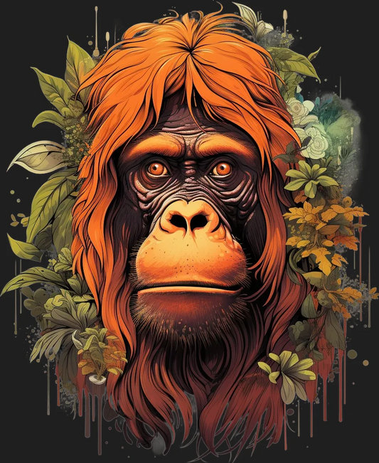 Jungle Orangutan - DTF Ready to Press - Heat Press Transfer