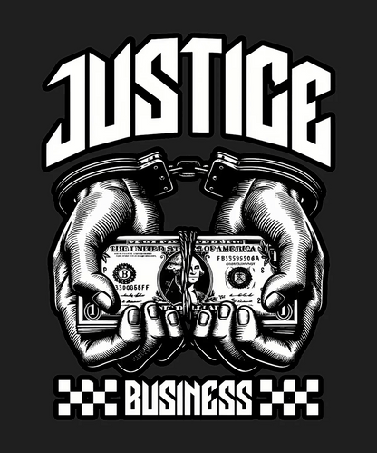 Justice Business - DTF Ready to Press - Heat Press Transfer
