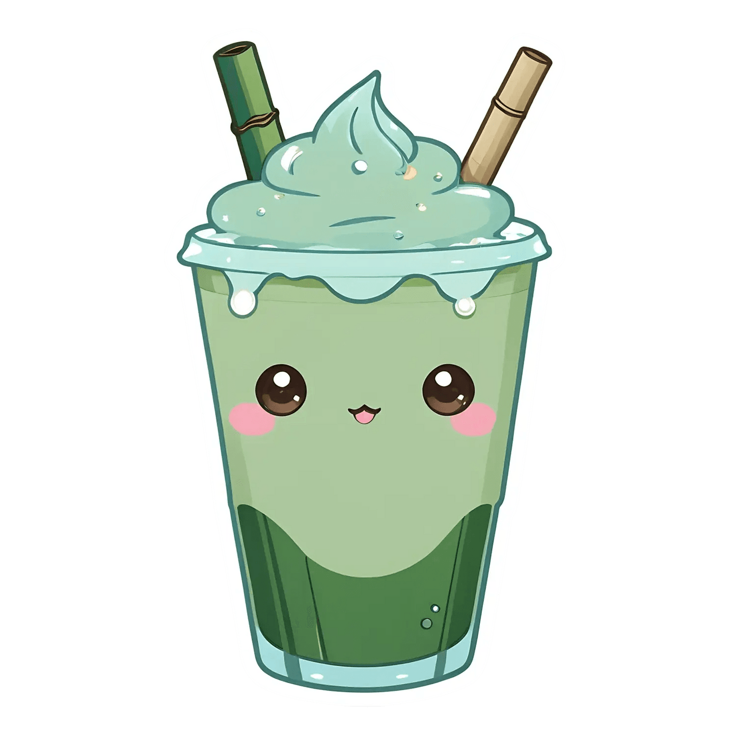Kawaii Bubble Tea - Vibrant Sticker - Heat Press Transfer