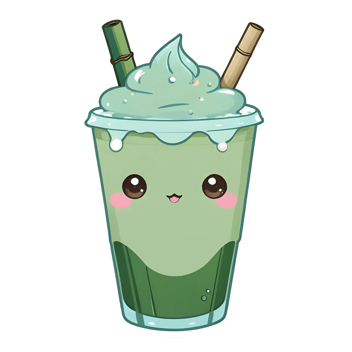 Kawaii Bubble Tea - Vibrant Sticker - Heat Press Transfer