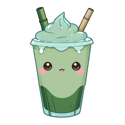 Kawaii Bubble Tea - Vibrant Sticker - Heat Press Transfer