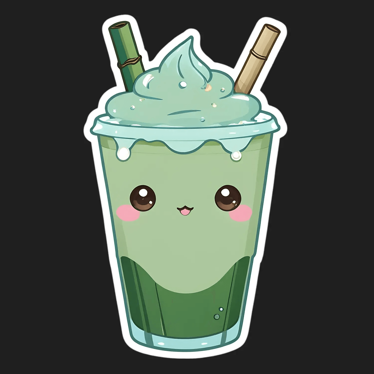 Kawaii Bubble Tea - Vibrant Sticker - Heat Press Transfer