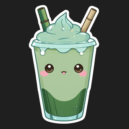 Kawaii Bubble Tea - Vibrant Sticker - Heat Press Transfer
