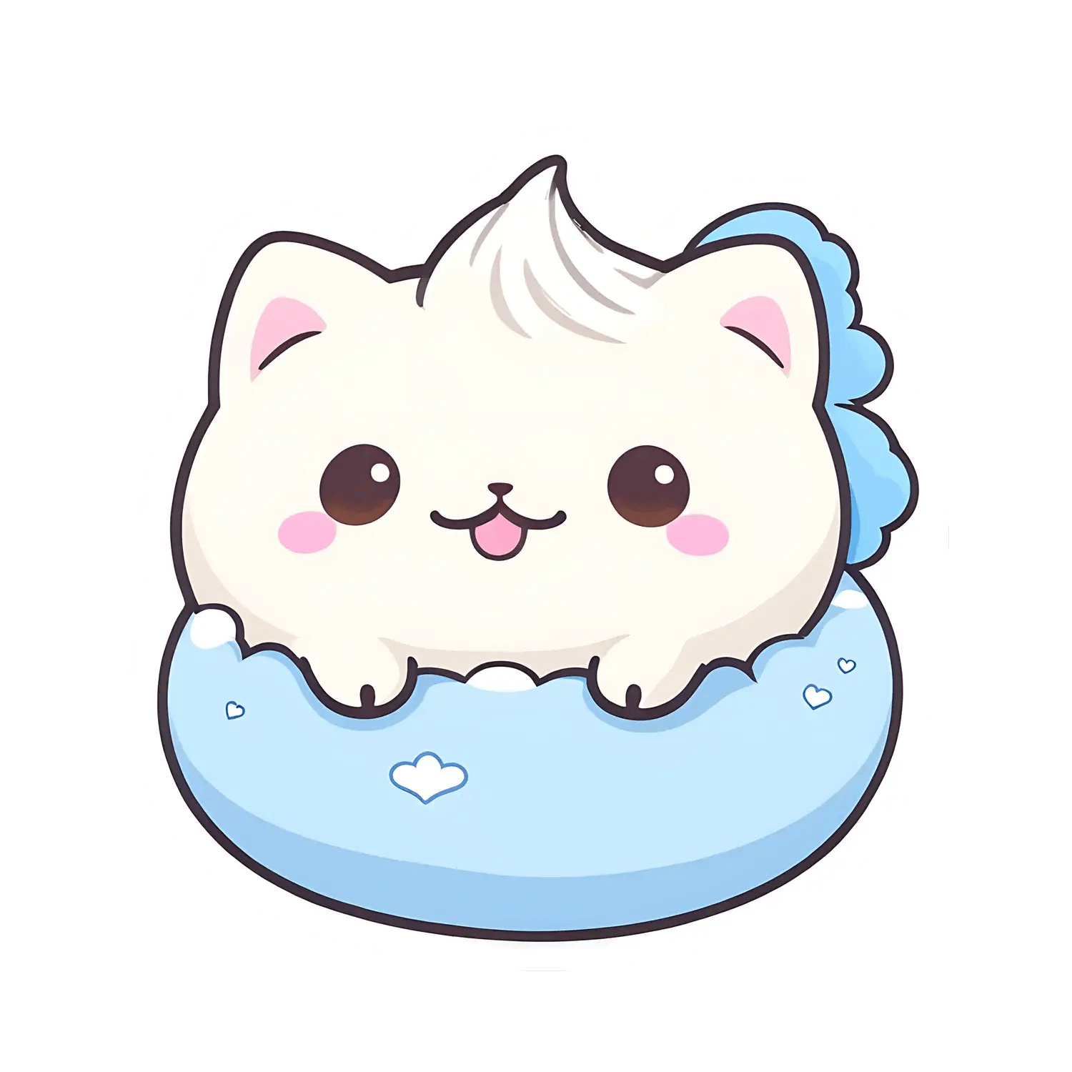 Kawaii Cat Sticker - Cute Pet Design - Heat Press Transfer