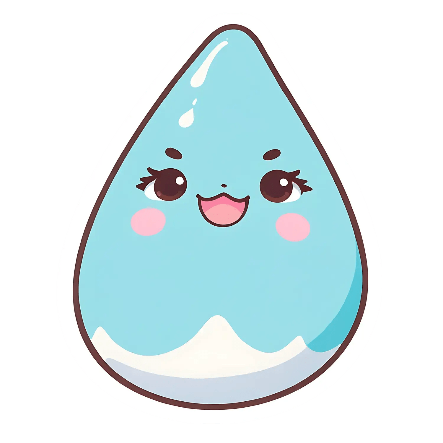Kawaii Drop - Cute Character Sticker - Heat Press Transfer