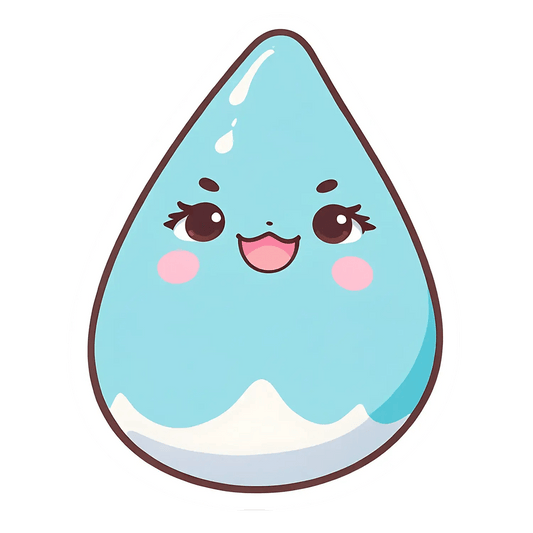 Kawaii Drop - Cute Character Sticker - Heat Press Transfer