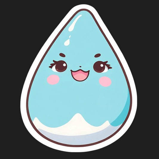 Kawaii Drop - Cute Character Sticker - Heat Press Transfer