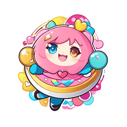 Kawaii Girl UV DTF Sticker - Heat Press Transfer