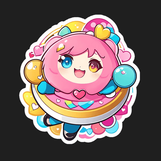 Kawaii Girl UV DTF Sticker - Heat Press Transfer