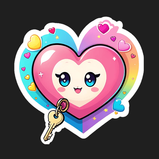 Kawaii Heart - Cute Sticker - Heat Press Transfer