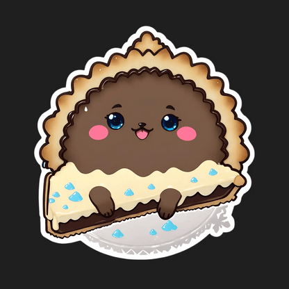 Kawaii Pie Sticker - Cute Dessert Theme - Heat Press Transfer