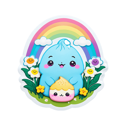 Kawaii Rainbow Cloud - Sticker - Heat Press Transfer