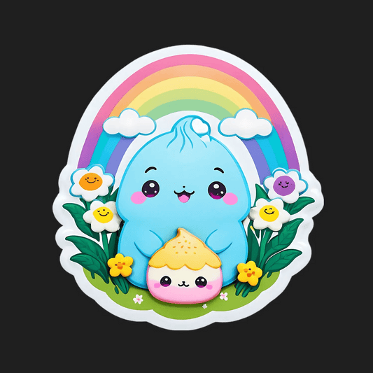 Kawaii Rainbow Cloud - Sticker - Heat Press Transfer