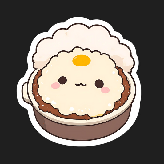 Kawaii Rice Bowl - Sticker - Heat Press Transfer