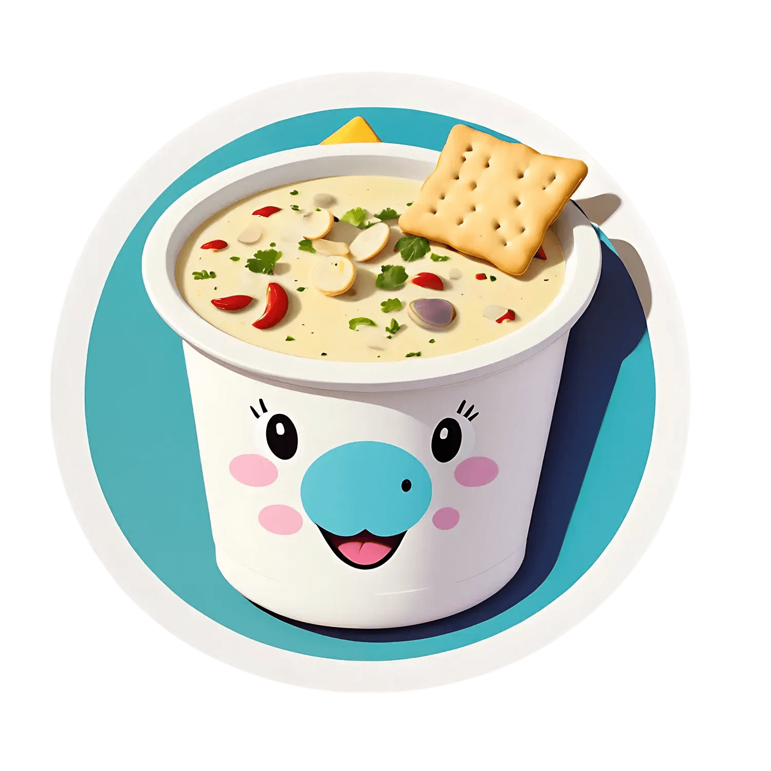 Kawaii Soup Bowl - Sticker - Heat Press Transfer
