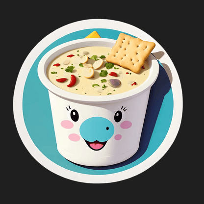 Kawaii Soup Bowl - Sticker - Heat Press Transfer