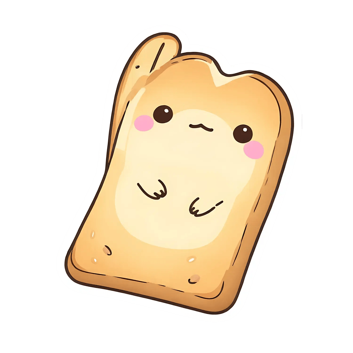 Kawaii Toast - Cute Sticker - Heat Press Transfer
