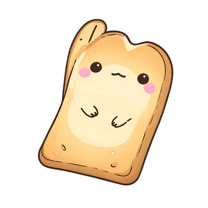 Kawaii Toast - Cute Sticker - Heat Press Transfer