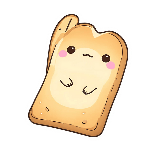 Kawaii Toast - Cute Sticker - Heat Press Transfer