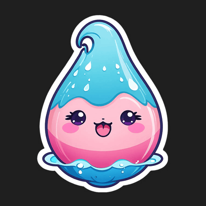 Kawaii Water Drop - Sticker - Heat Press Transfer