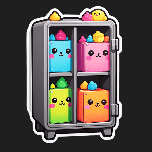 Kawaii Fridge Sticker - Fun & Colorful UV DTF - Heat Press Transfer