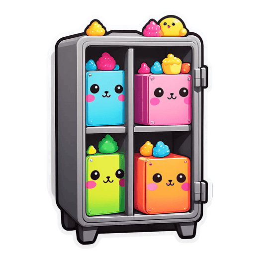 Kawaii Fridge Sticker - Fun & Colorful UV DTF - Heat Press Transfer