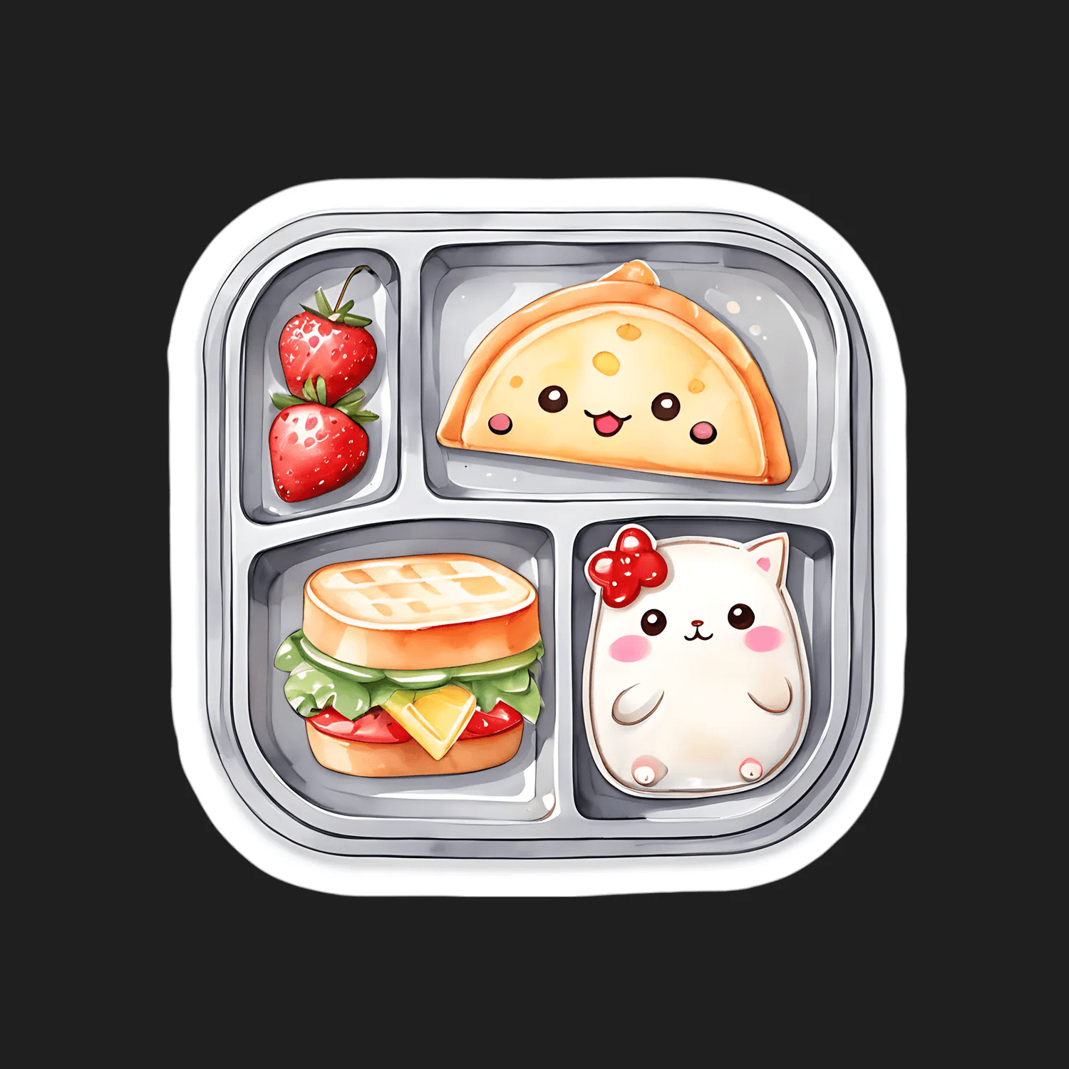 Kawaii Lunchbox - Sticker - Heat Press Transfer