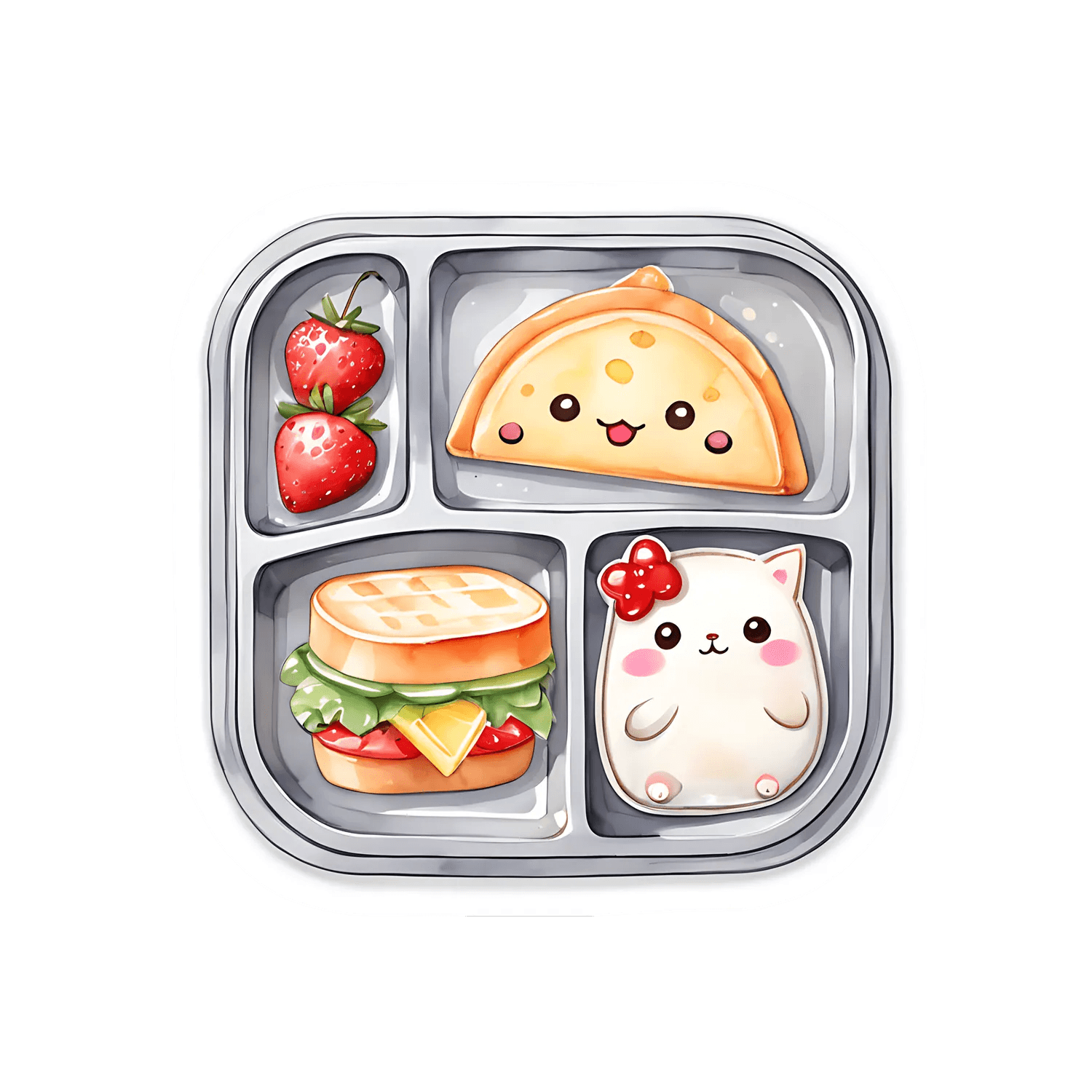 Kawaii Lunchbox - Sticker - Heat Press Transfer