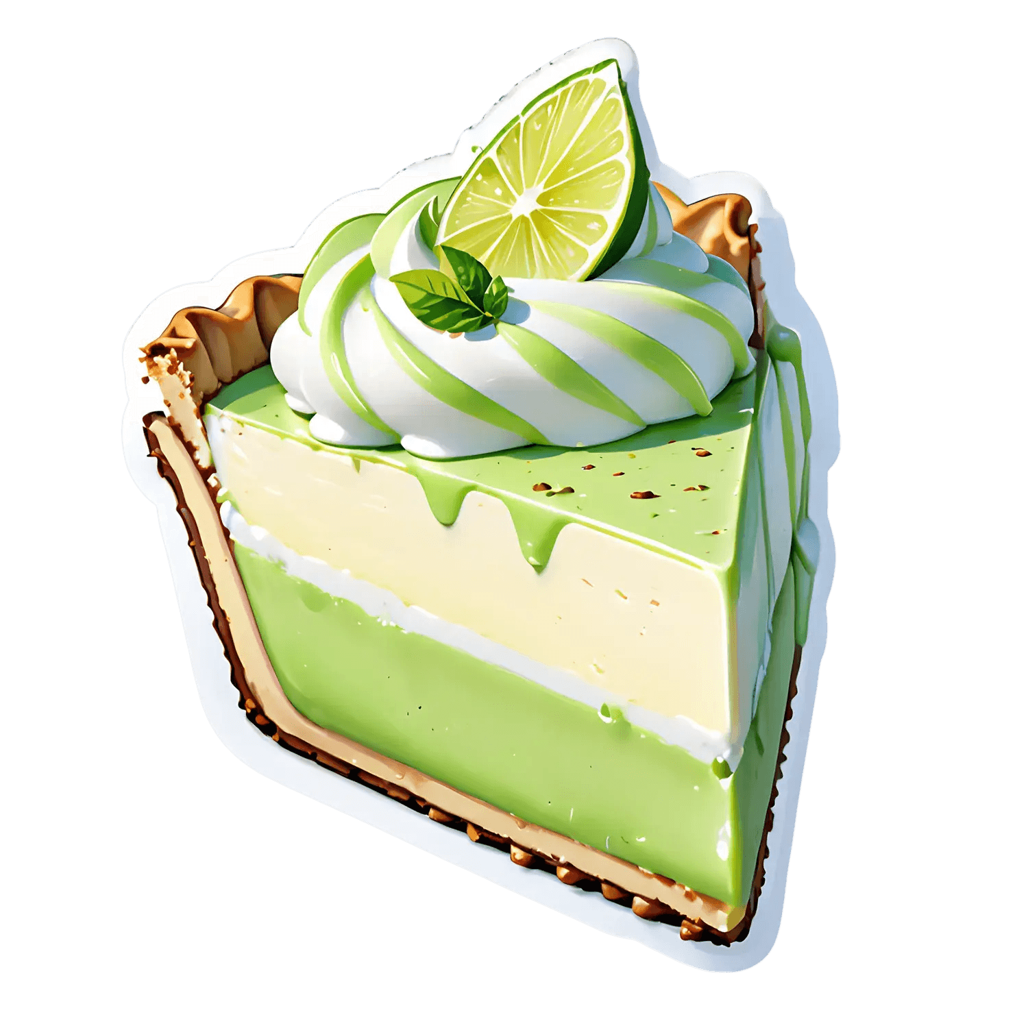 Key Lime Pie Slice - Sticker - Heat Press Transfer