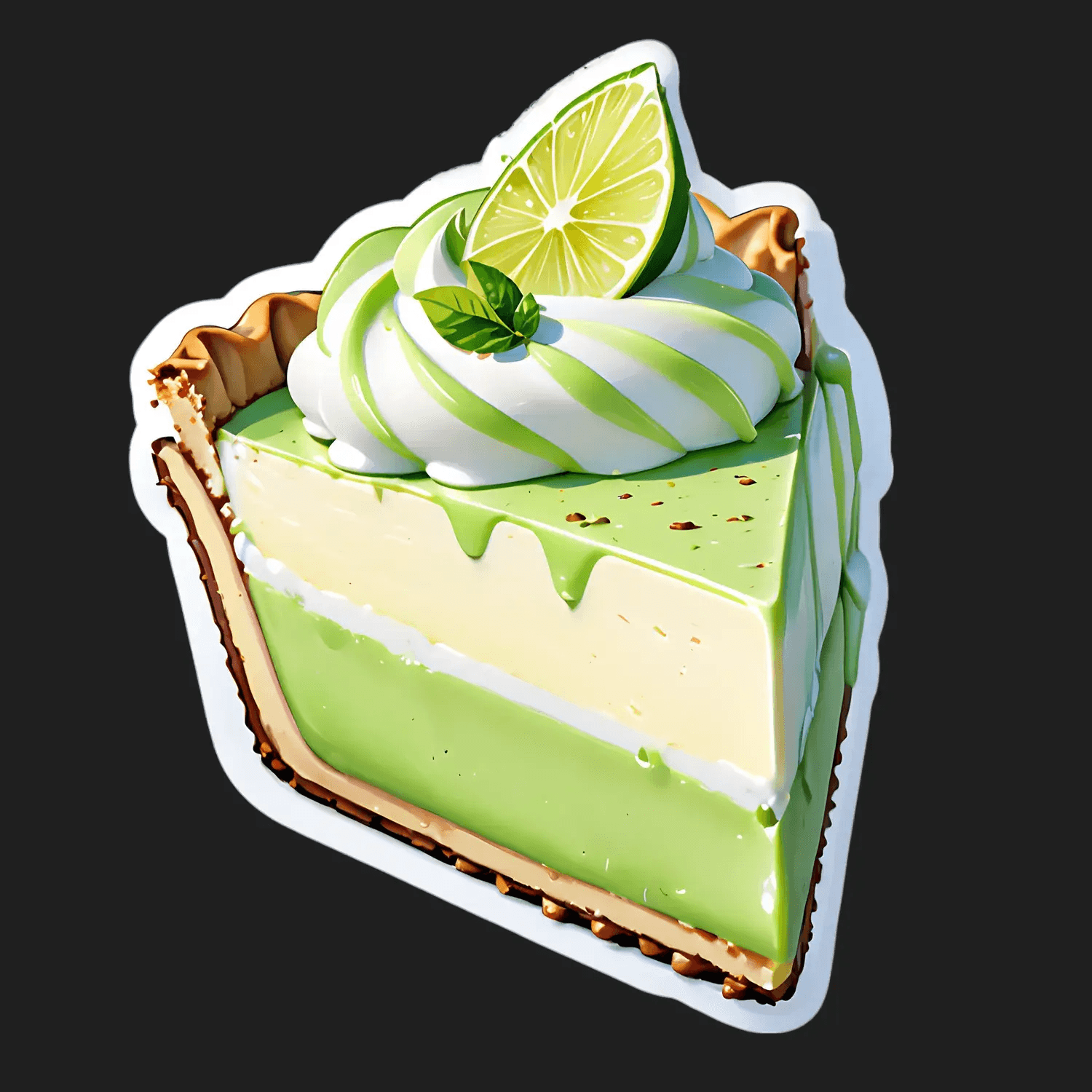 Key Lime Pie Slice - Sticker - Heat Press Transfer