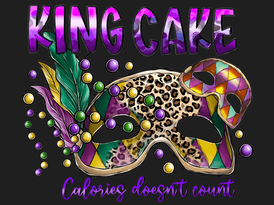 King Cake Fest - DTF Ready to Press - Heat Press Transfer