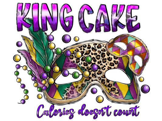 King Cake Fest - DTF Ready to Press - Heat Press Transfer