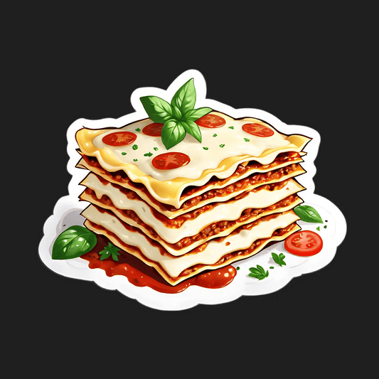 Lasagna Layer Sticker - Flavorful UV Graphic - Heat Press Transfer