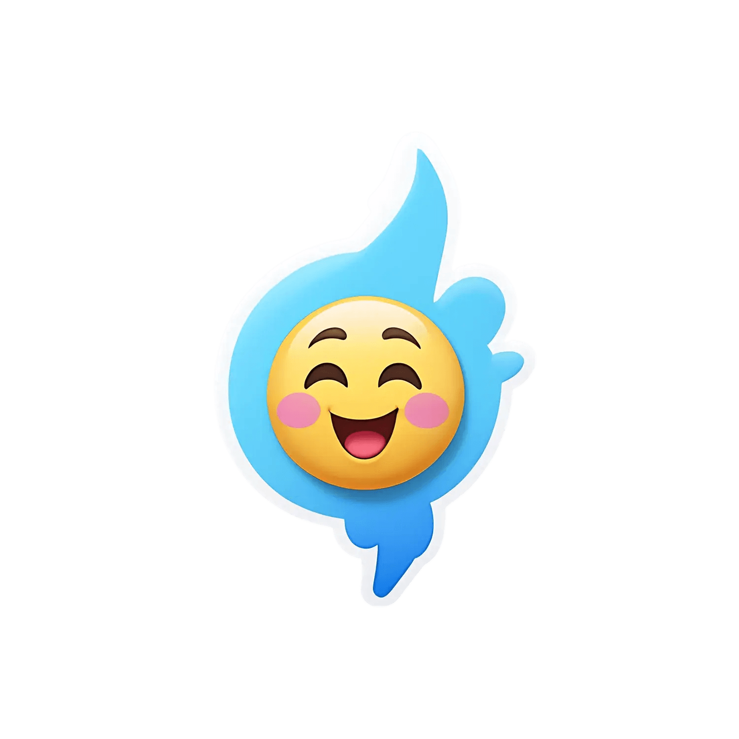 Laughing Emoji Flame Sticker - Heat Press Transfer