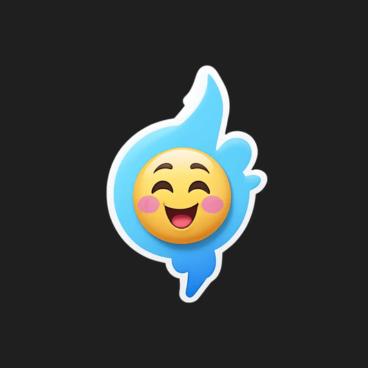 Laughing Emoji Flame Sticker - Heat Press Transfer