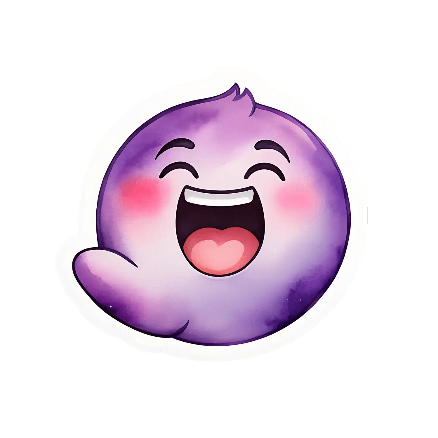 Laughing Emoji Sticker - Durable UV DTF - Heat Press Transfer