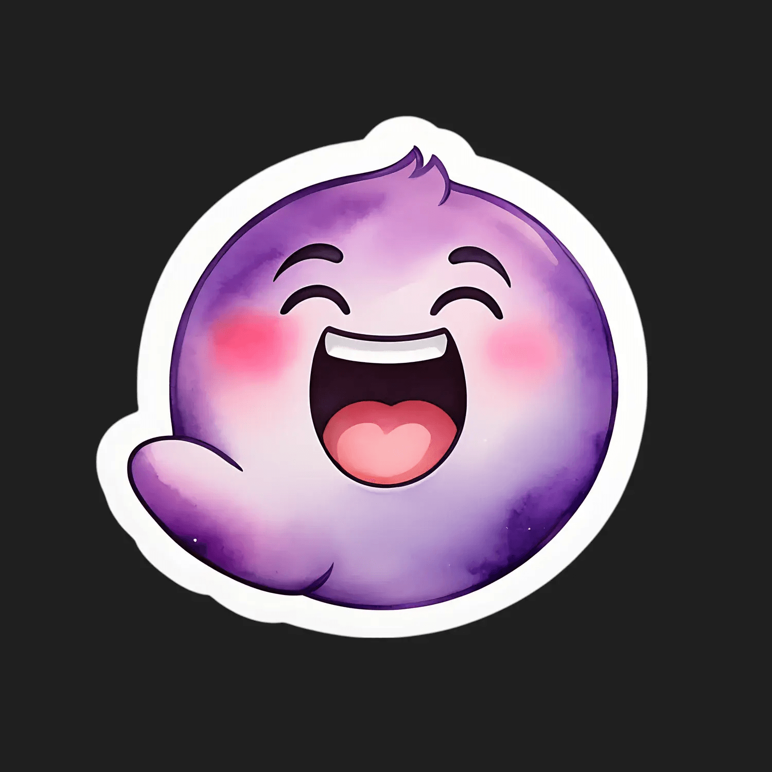 Laughing Emoji Sticker - Durable UV DTF - Heat Press Transfer