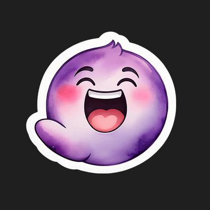 Laughing Emoji Sticker - Durable UV DTF - Heat Press Transfer