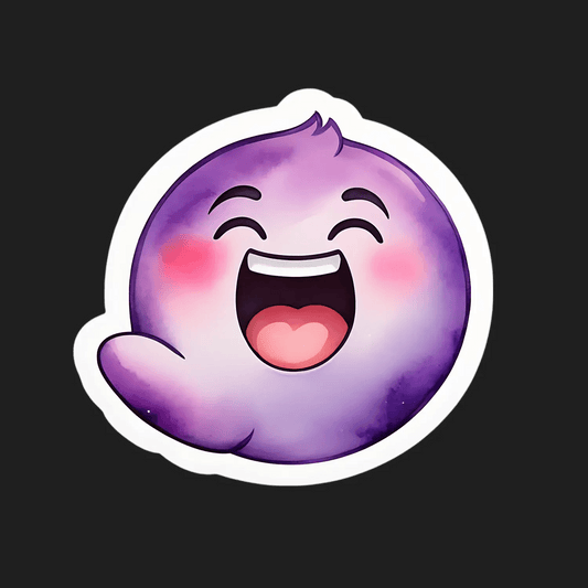 Laughing Emoji Sticker - Durable UV DTF - Heat Press Transfer