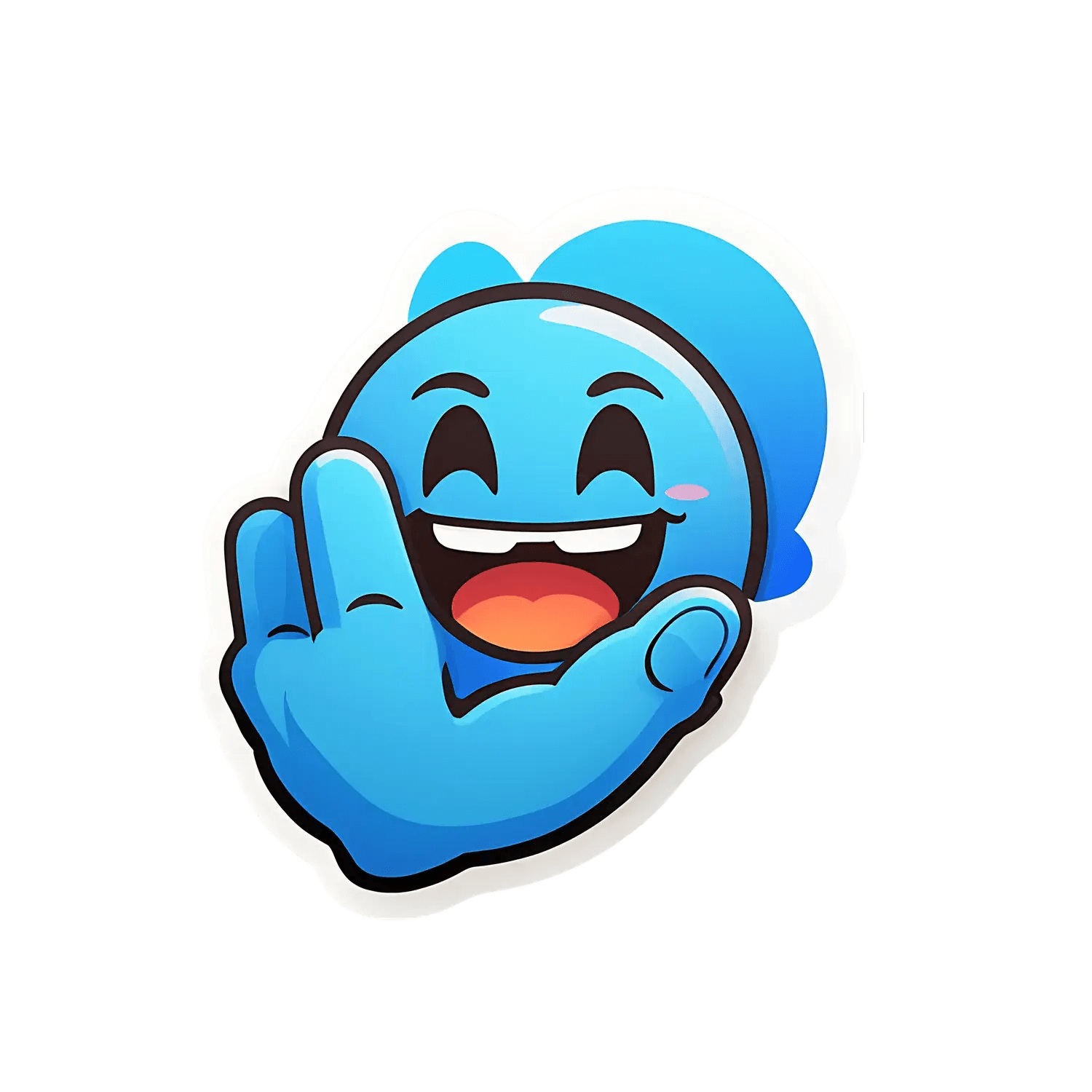 Laughing Emoji Sticker - UV DTF - Heat Press Transfer
