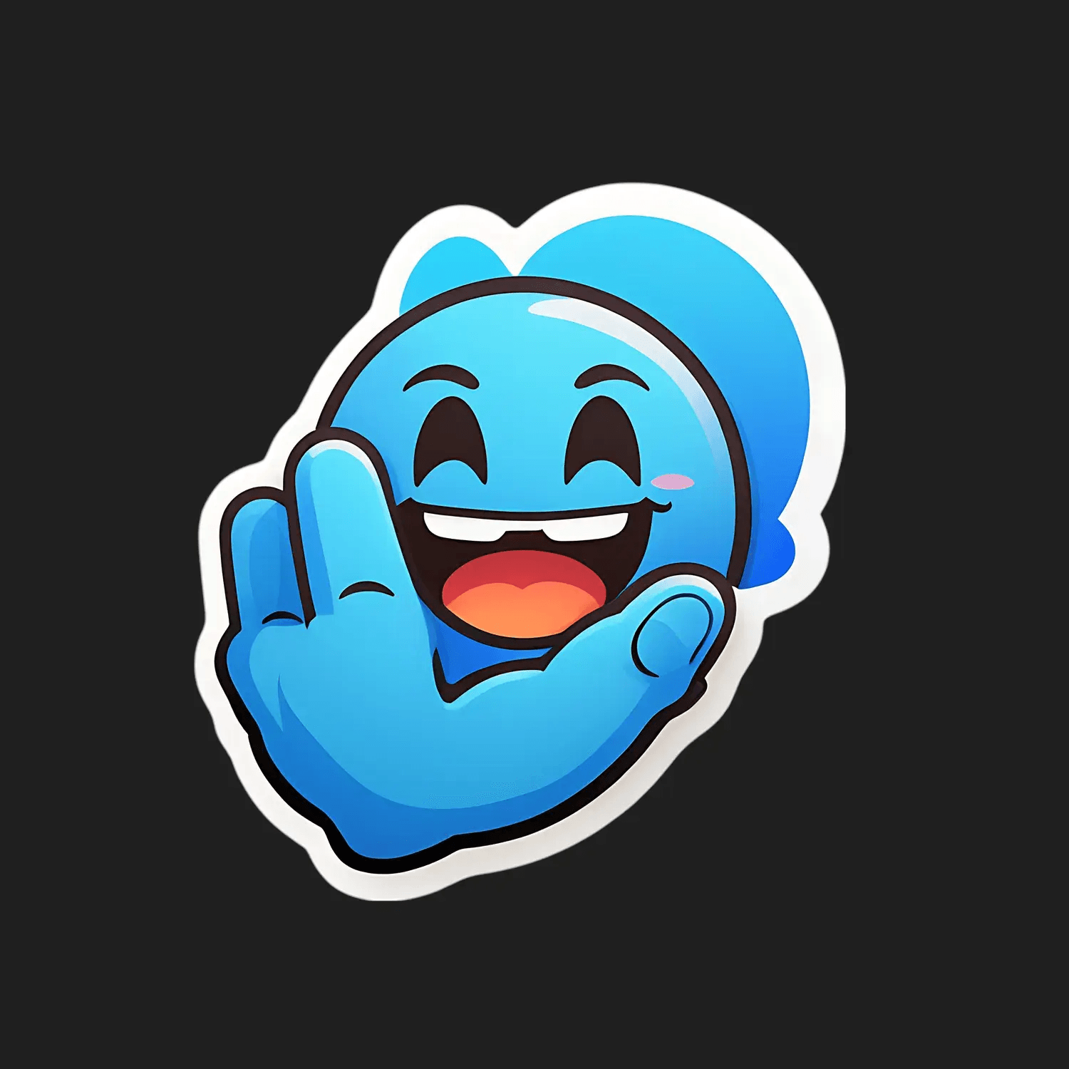 Laughing Emoji Sticker - UV DTF - Heat Press Transfer