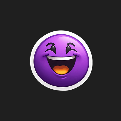 Laughing Emoji Sticker - UV DTF - Heat Press Transfer