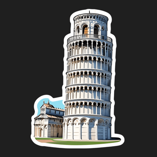 Leaning Tower of Pisa Sticker - UV DTF - Heat Press Transfer
