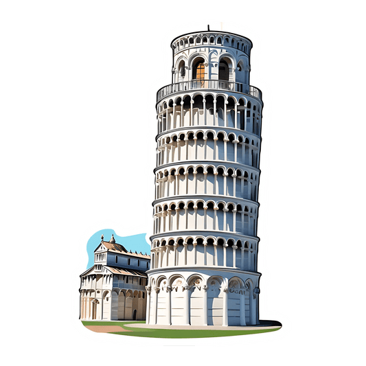 Leaning Tower of Pisa Sticker - UV DTF - Heat Press Transfer