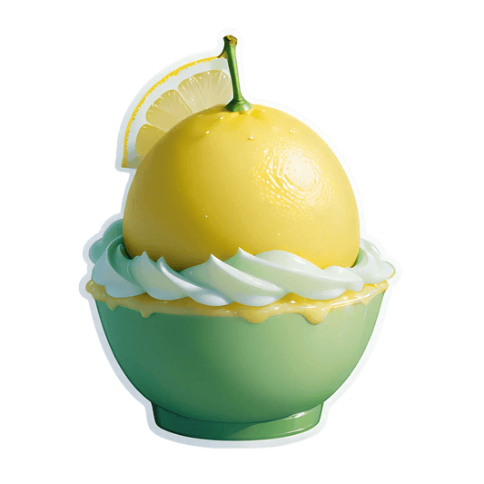 Lemon Dessert Cup - Sticker - Heat Press Transfer