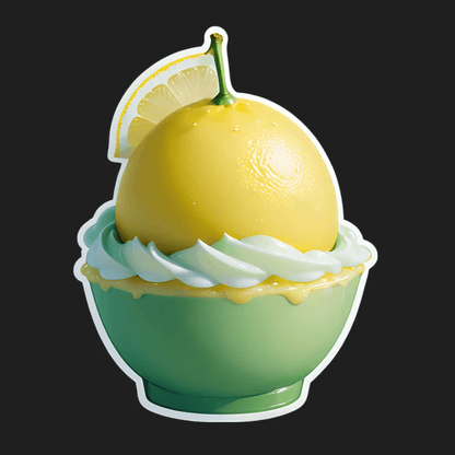 Lemon Dessert Cup - Sticker - Heat Press Transfer