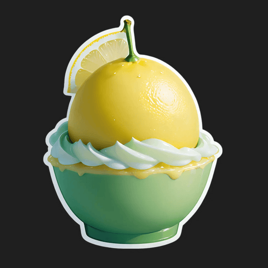 Lemon Dessert Cup - Sticker - Heat Press Transfer