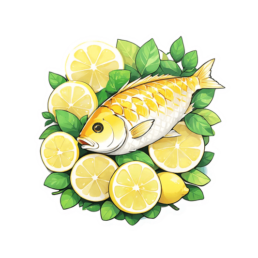 Lemon Fish Vinyl Sticker - Heat Press Transfer