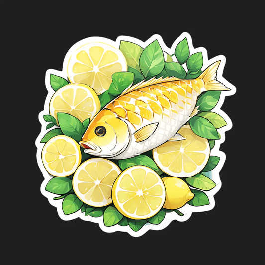 Lemon Fish Vinyl Sticker - Heat Press Transfer